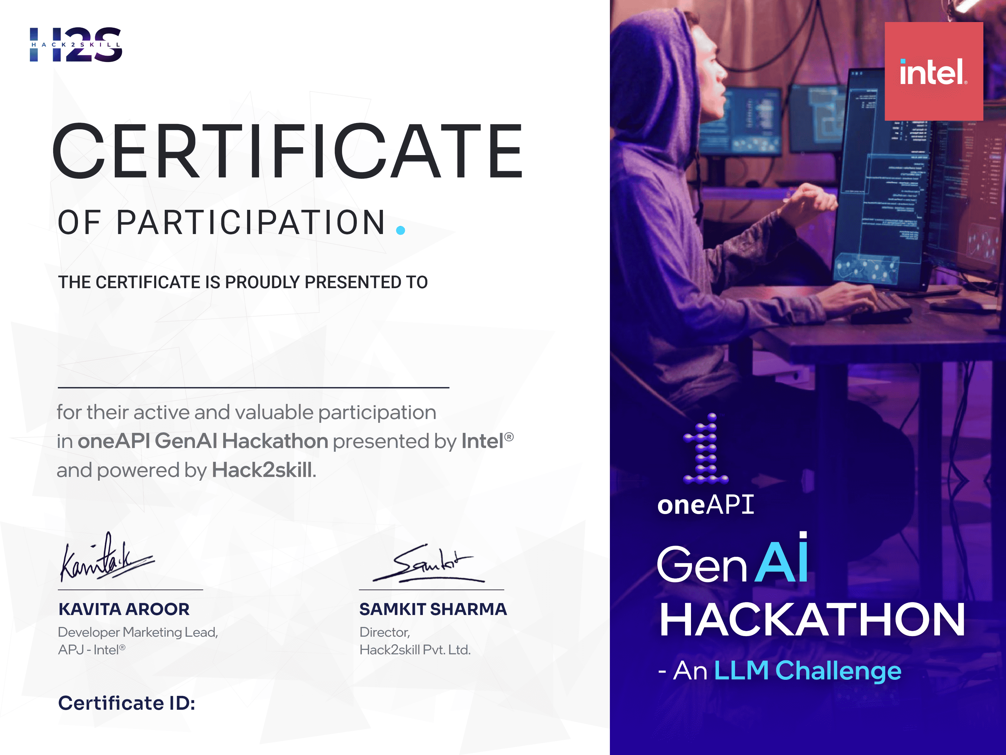 Certificate